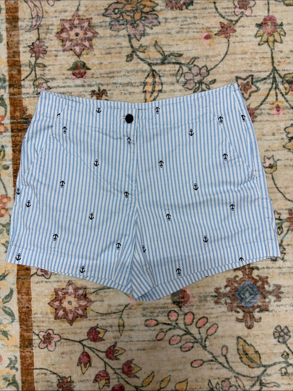 Nautica Striped Shorts with Anchor Motif Size 12